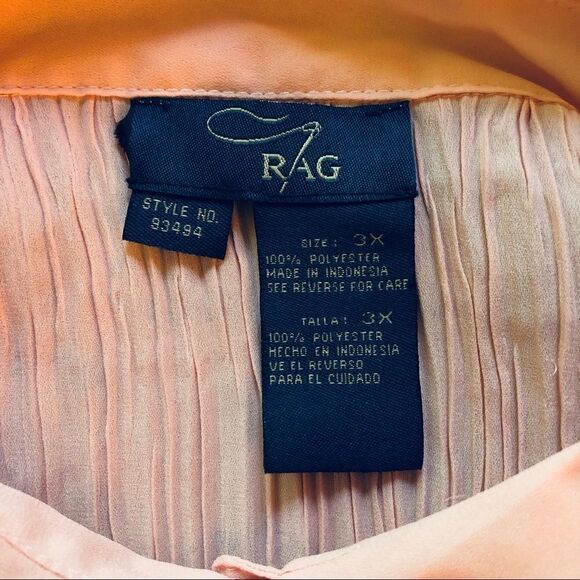 Rag Pink Ruffle Plus Size Blouse - Picture 6 of 6